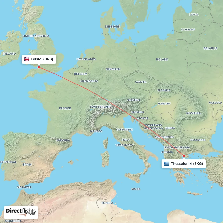 SKG - BRS route map