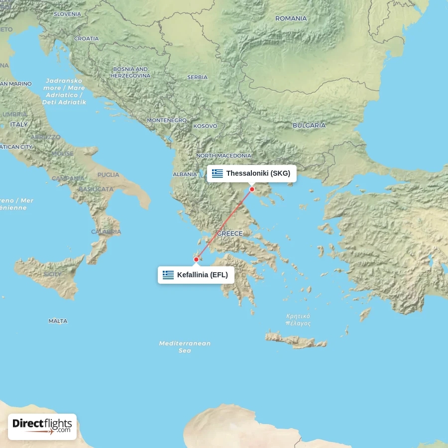 SKG - EFL route map