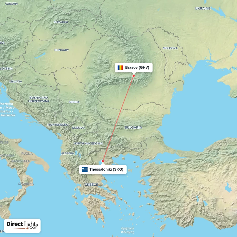 SKG - GHV route map