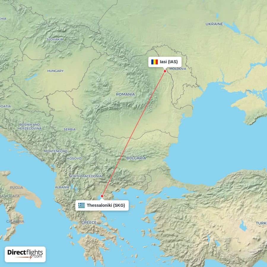 SKG - IAS route map