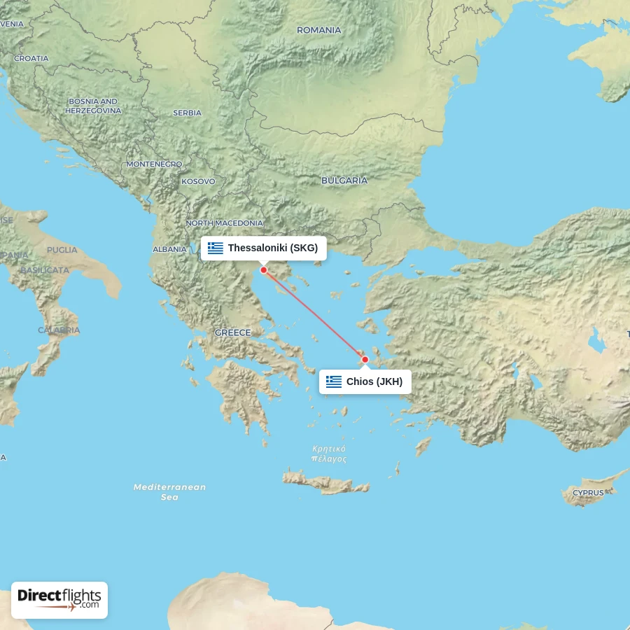 SKG - JKH route map