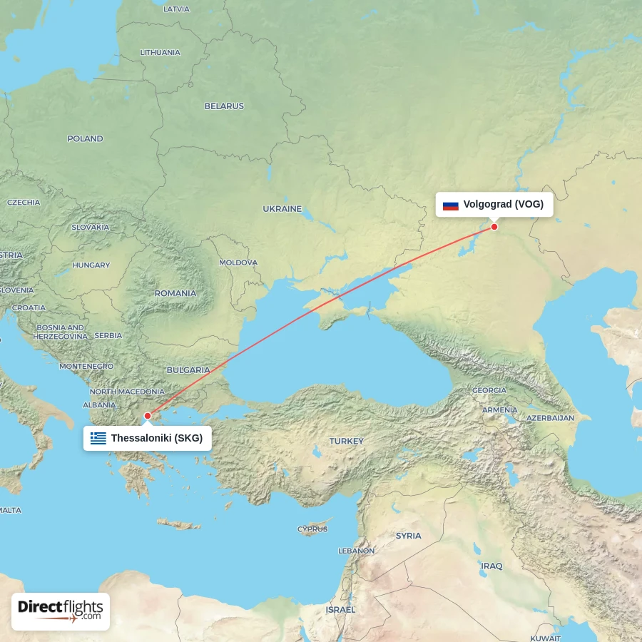 SKG - VOG route map