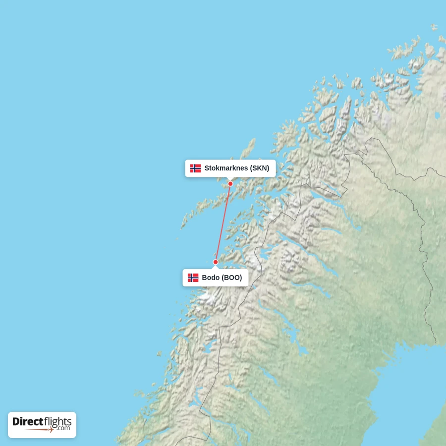 SKN - BOO route map