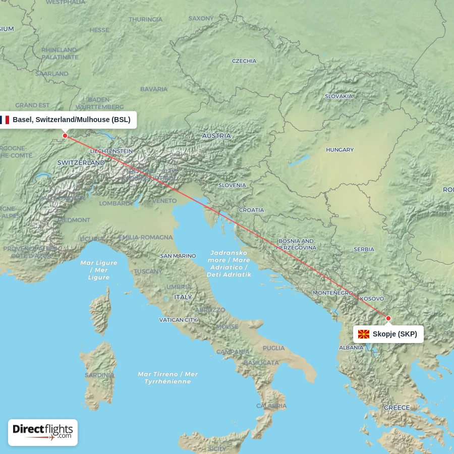SKP - BSL route map