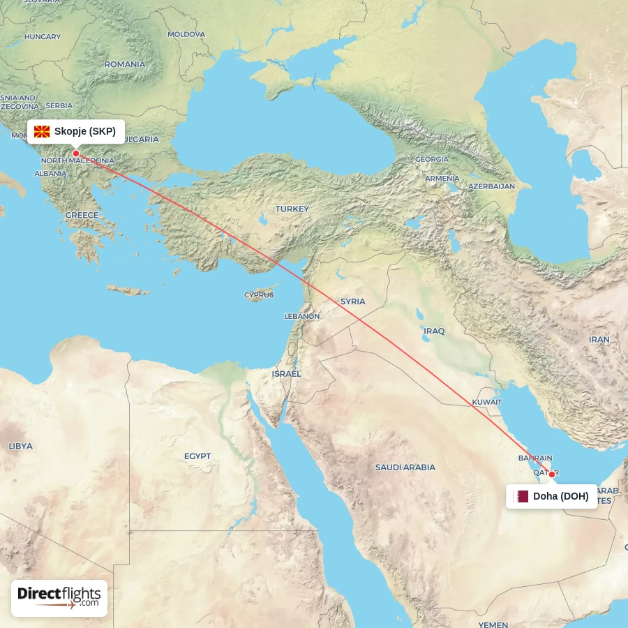 SKP - DOH route map