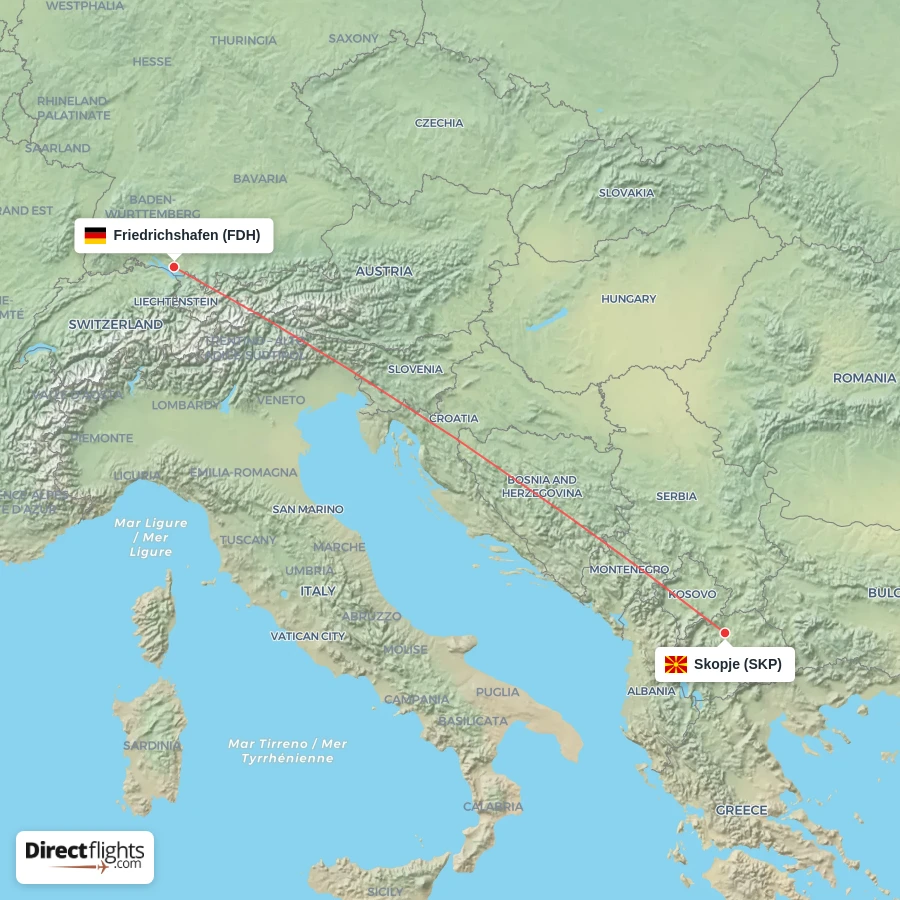 SKP - FDH route map