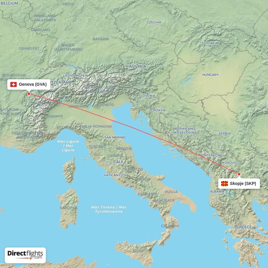 SKP - GVA route map