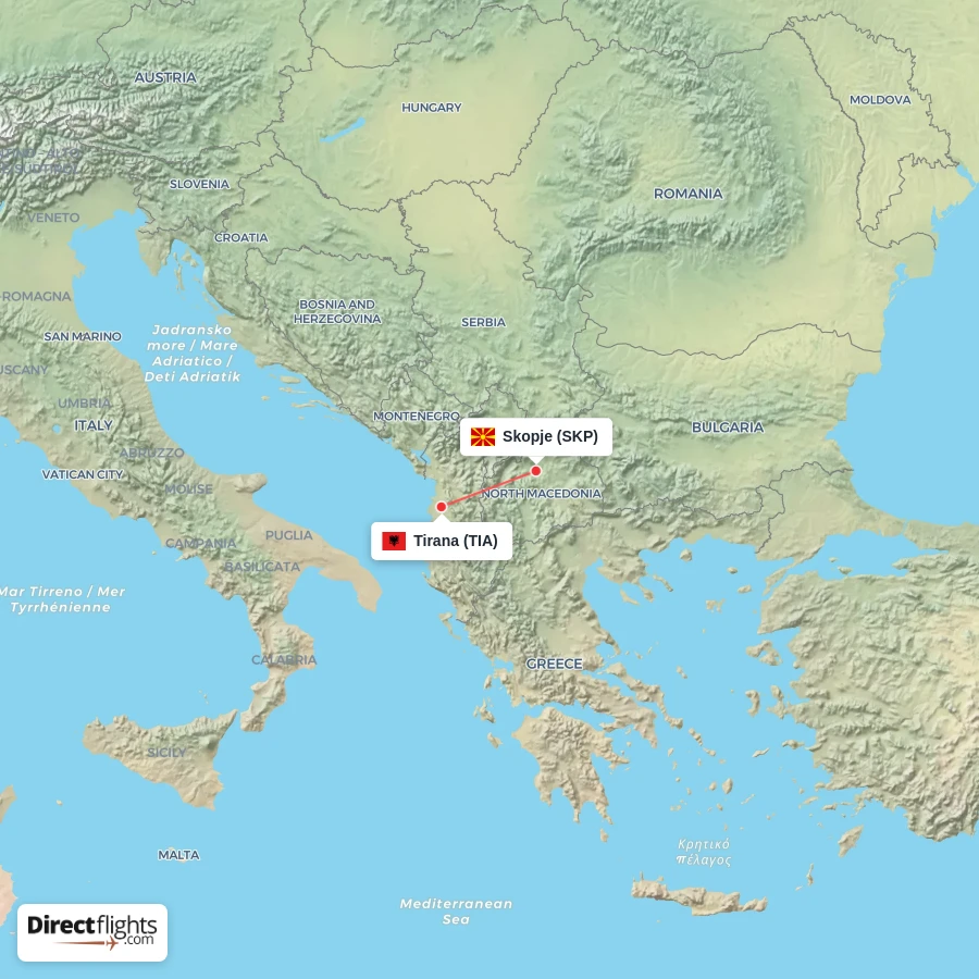 SKP - TIA route map