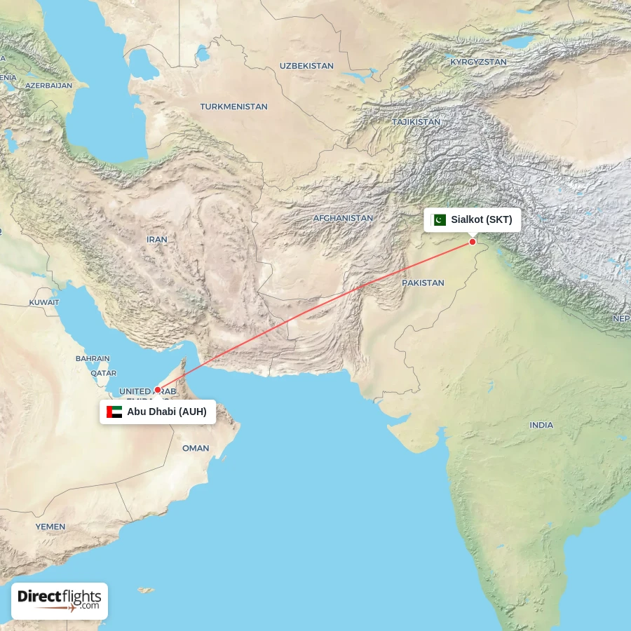SKT - AUH route map