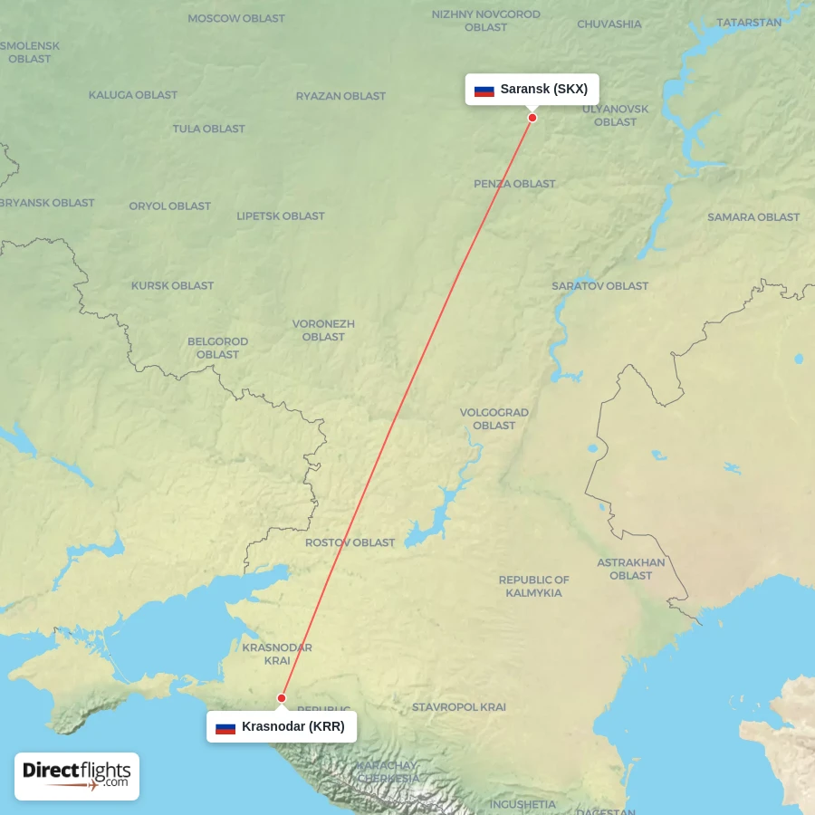 SKX - KRR route map