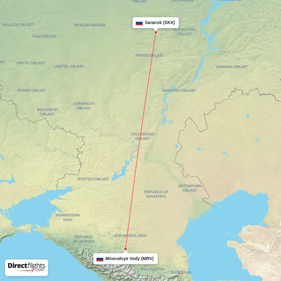 SKX - MRV route map
