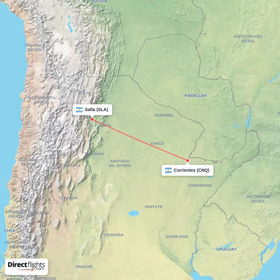 SLA - CNQ route map