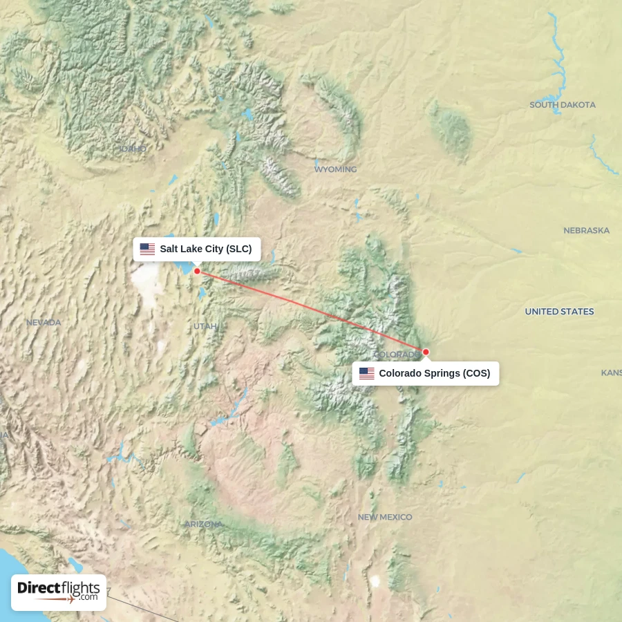SLC - COS route map