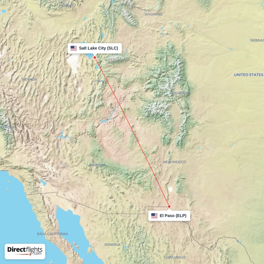 SLC - ELP route map