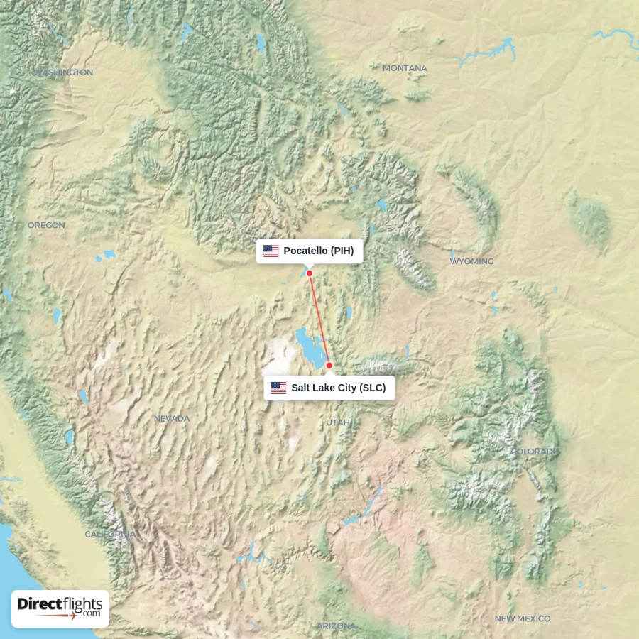 SLC - PIH route map