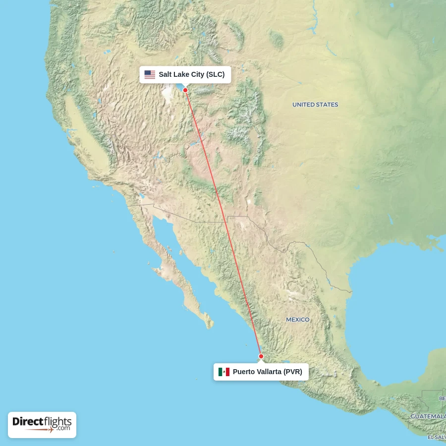 SLC - PVR route map