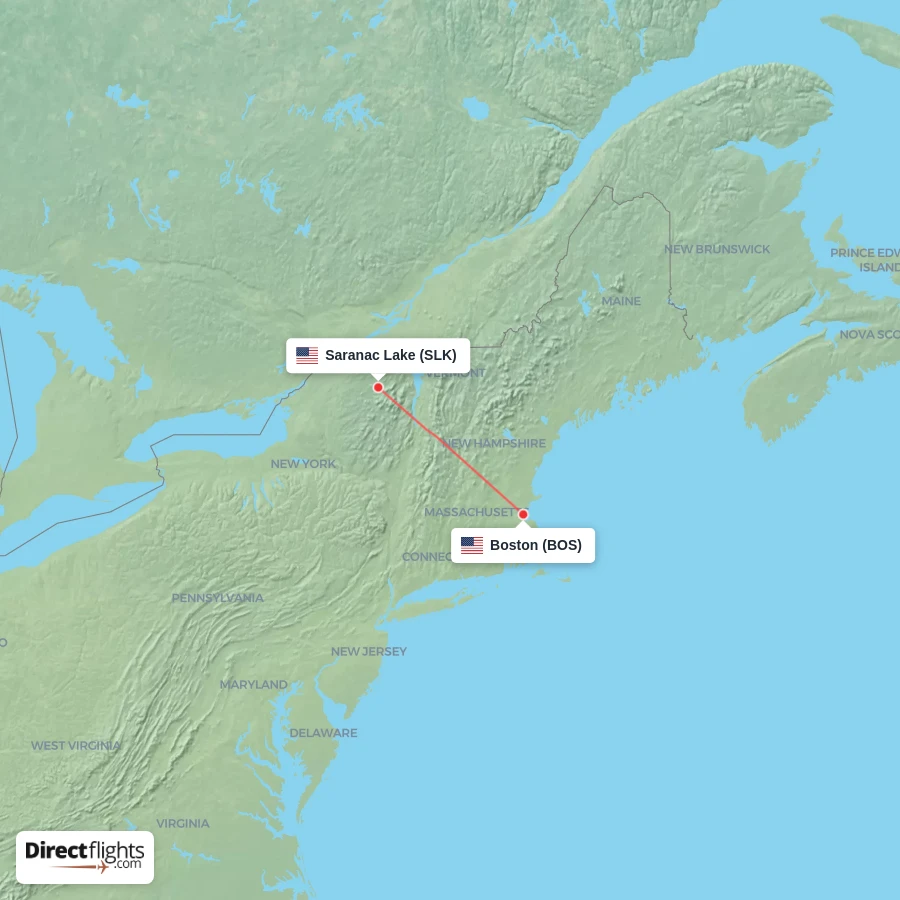 SLK - BOS route map