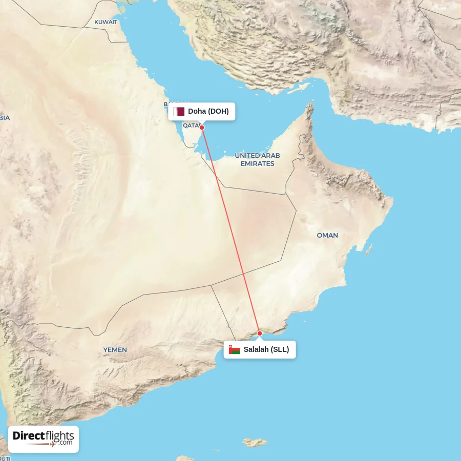 SLL - DOH route map
