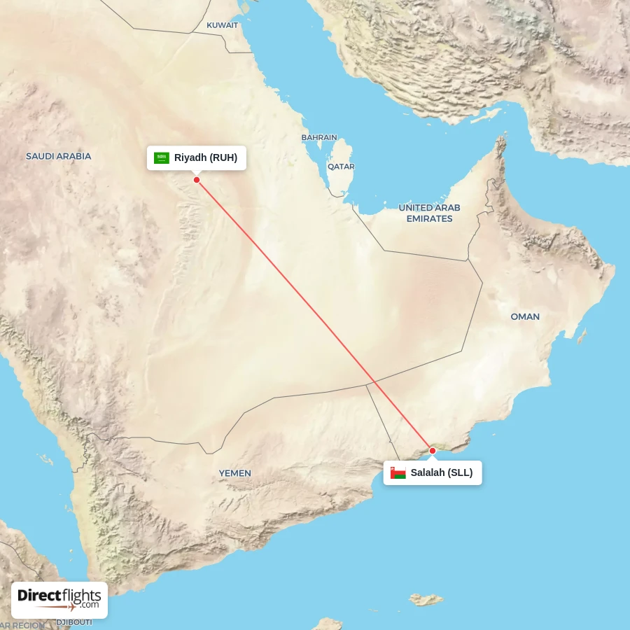 SLL - RUH route map