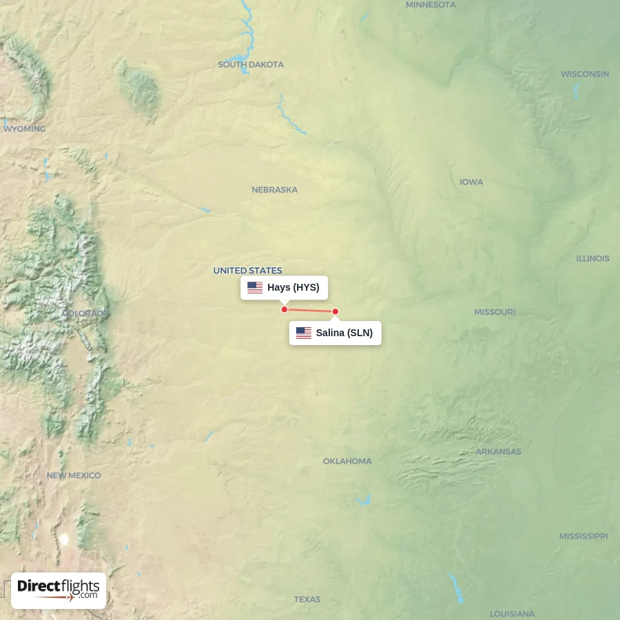 SLN - HYS route map