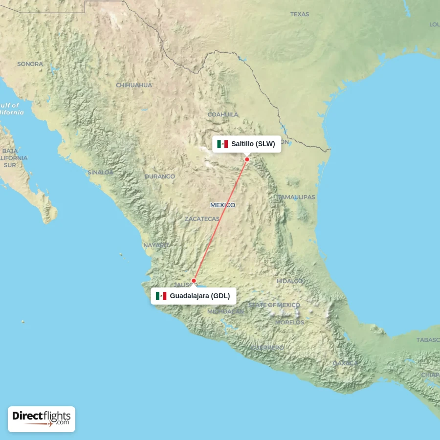 SLW - GDL route map