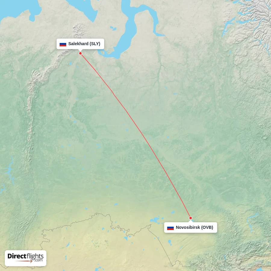 SLY - OVB route map