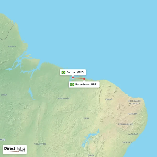 Sao Luiz - Barreirinhas direct flight map
