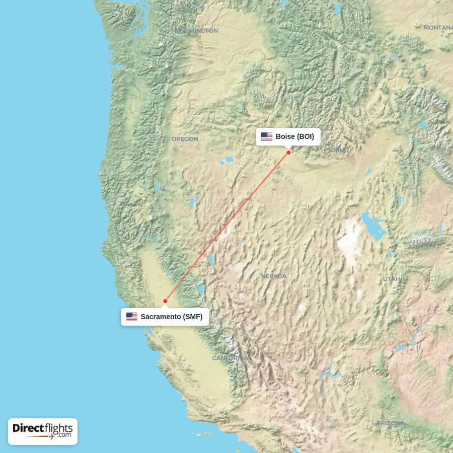 SMF - BOI route map