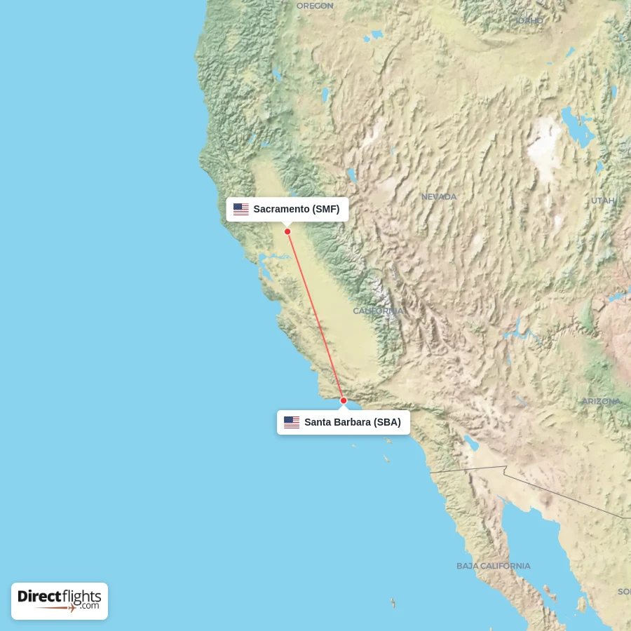 SMF - SBA route map