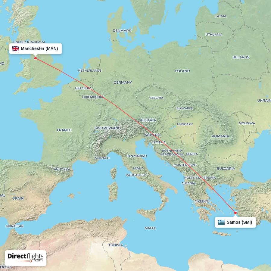 SMI - MAN route map