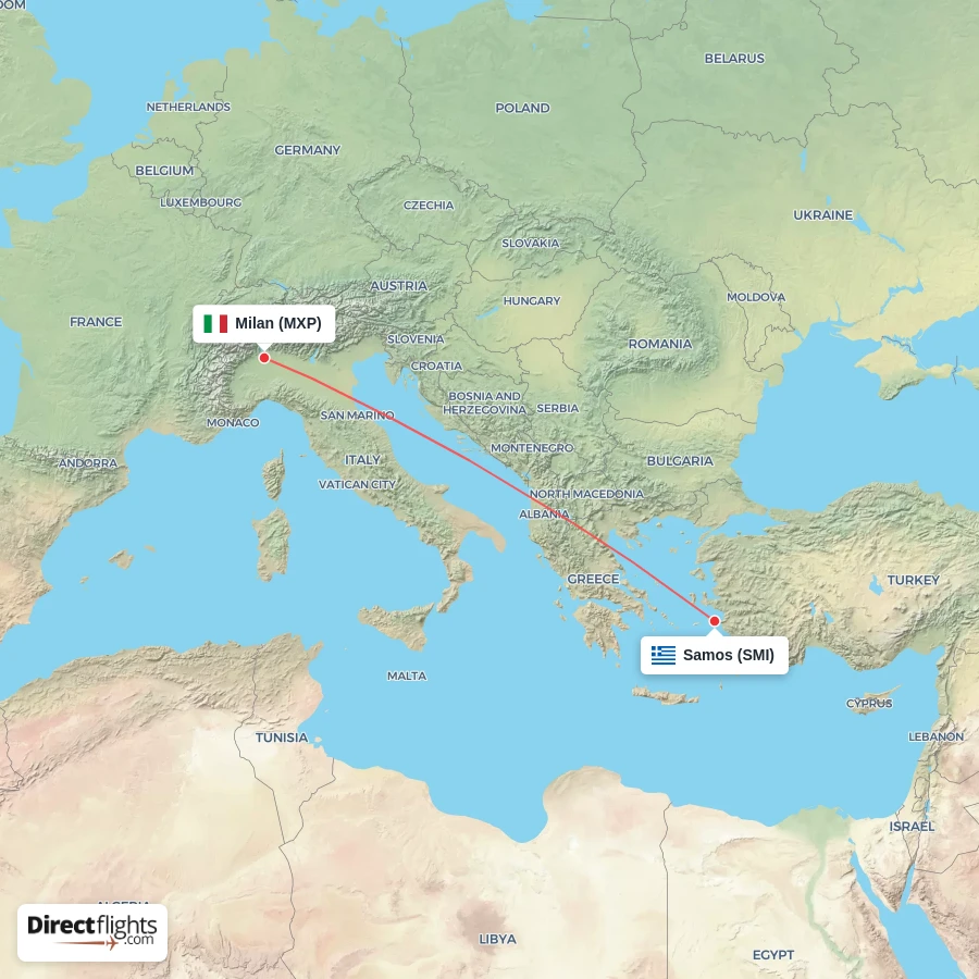 SMI - MXP route map