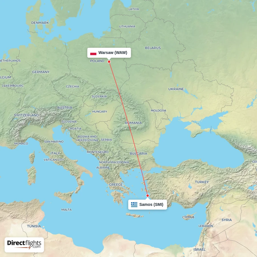 SMI - WAW route map