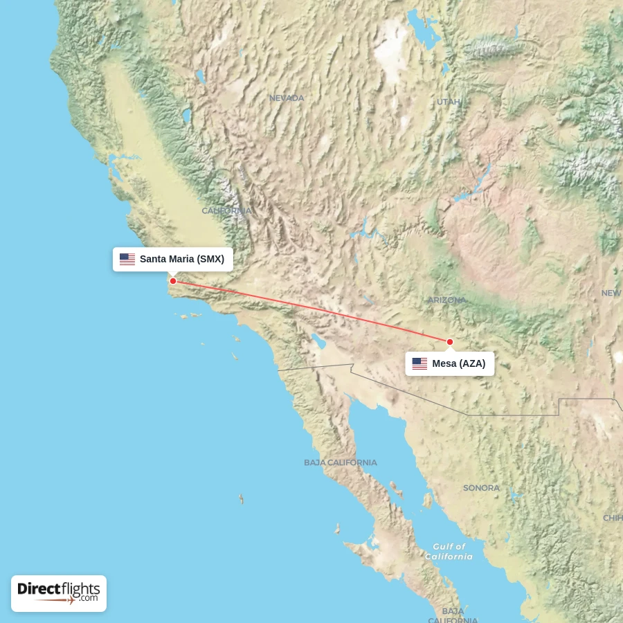 SMX - AZA route map