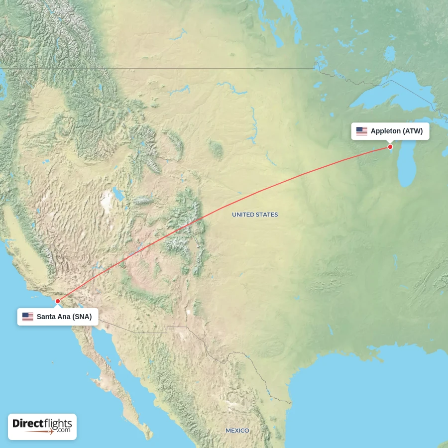 SNA - ATW route map