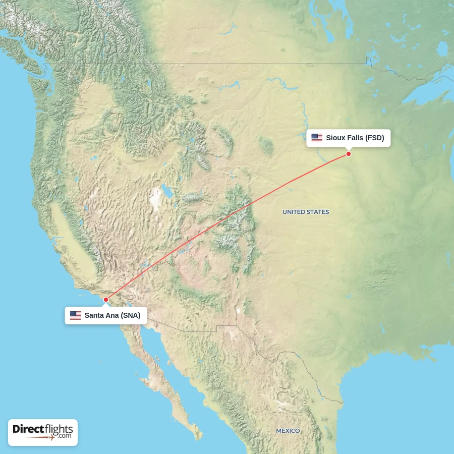 SNA - FSD route map