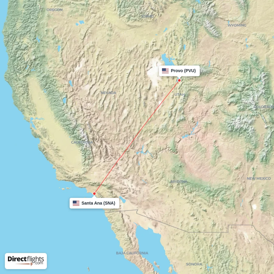 SNA - PVU route map