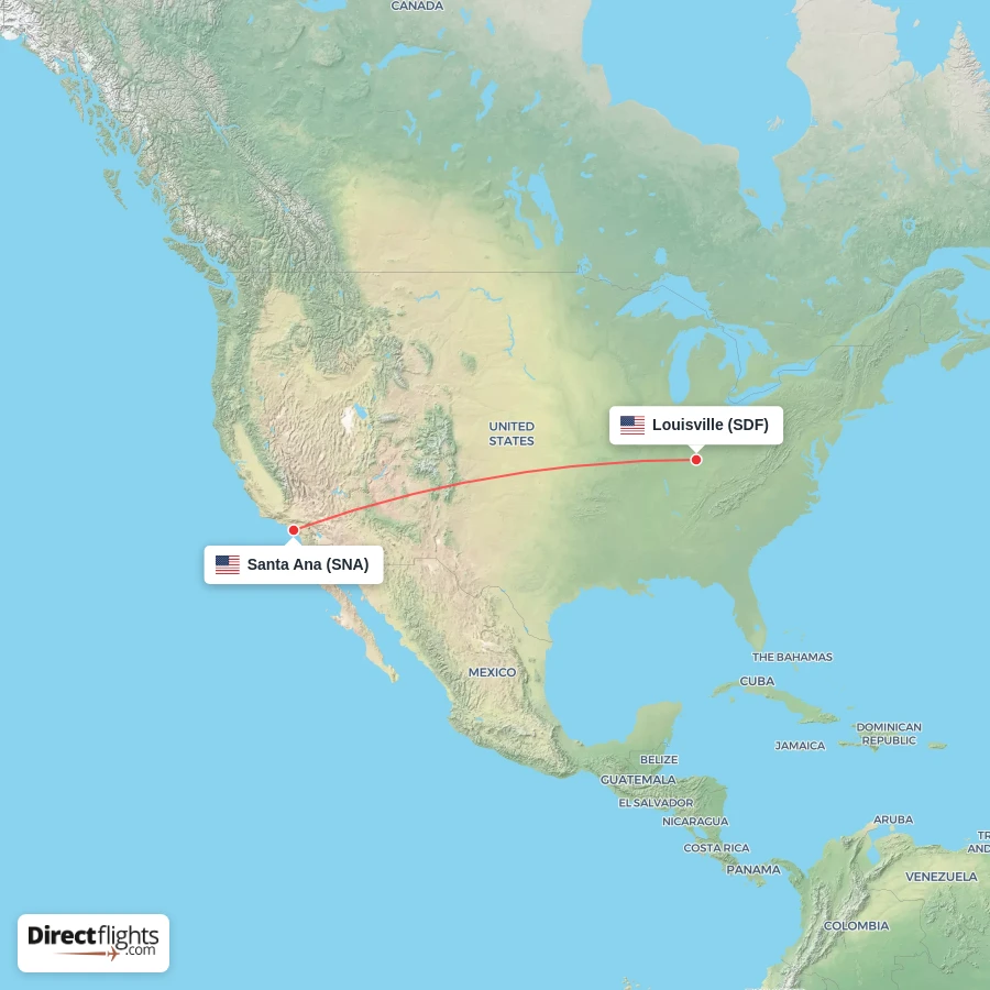 SNA - SDF route map