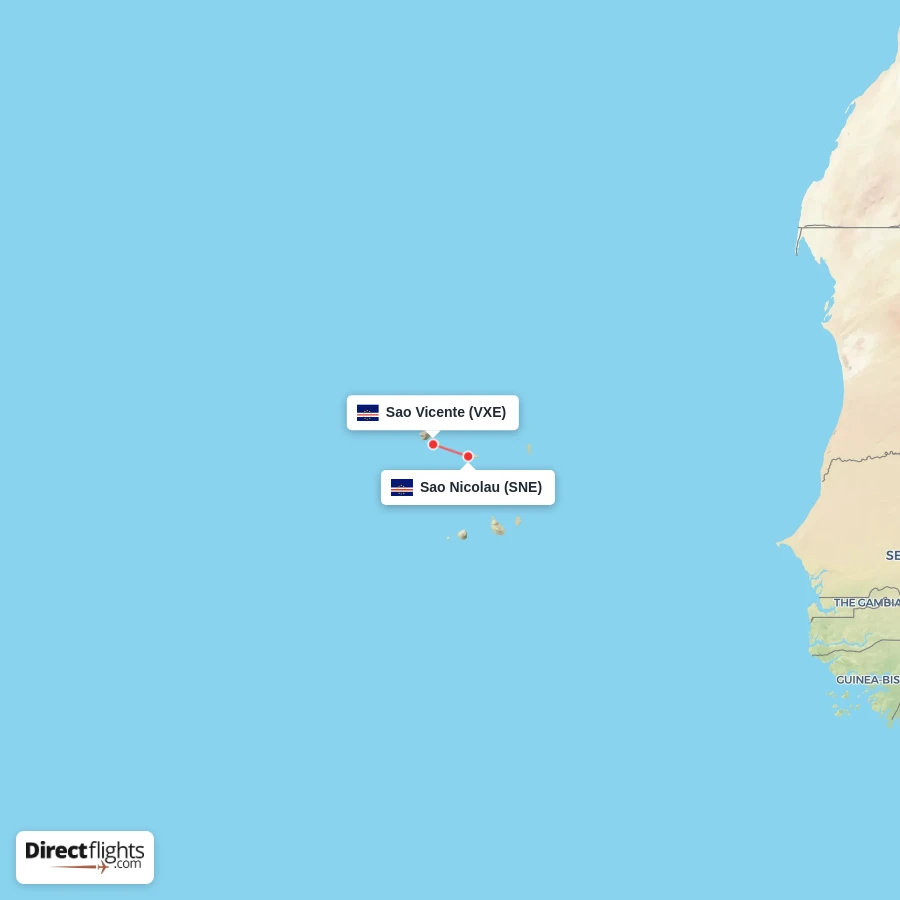 SNE - VXE route map
