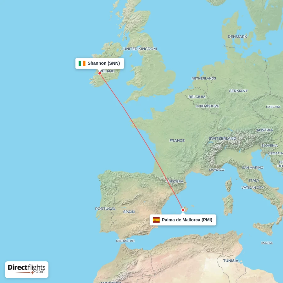 SNN - PMI route map