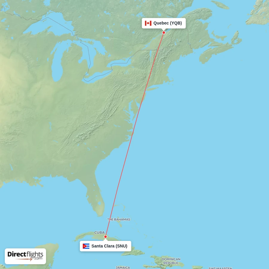 SNU - YQB route map