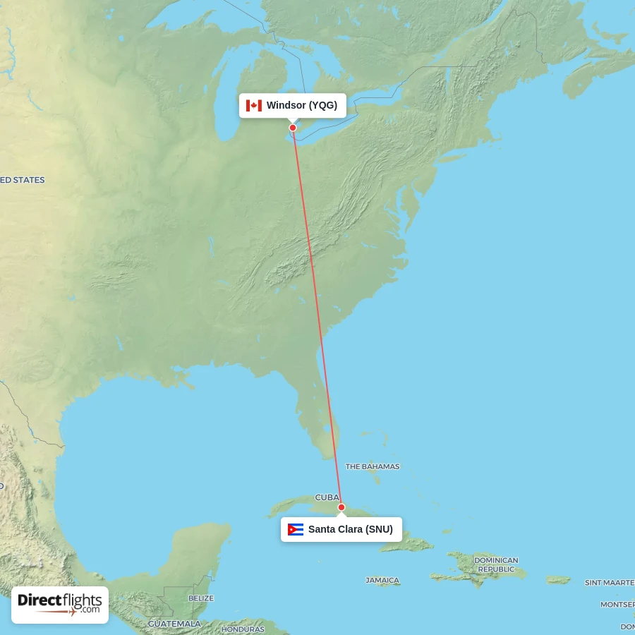 SNU - YQG route map