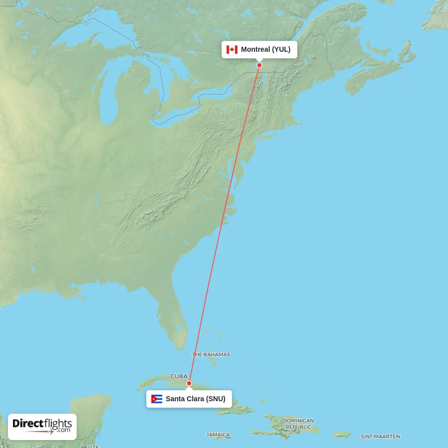 SNU - YUL route map