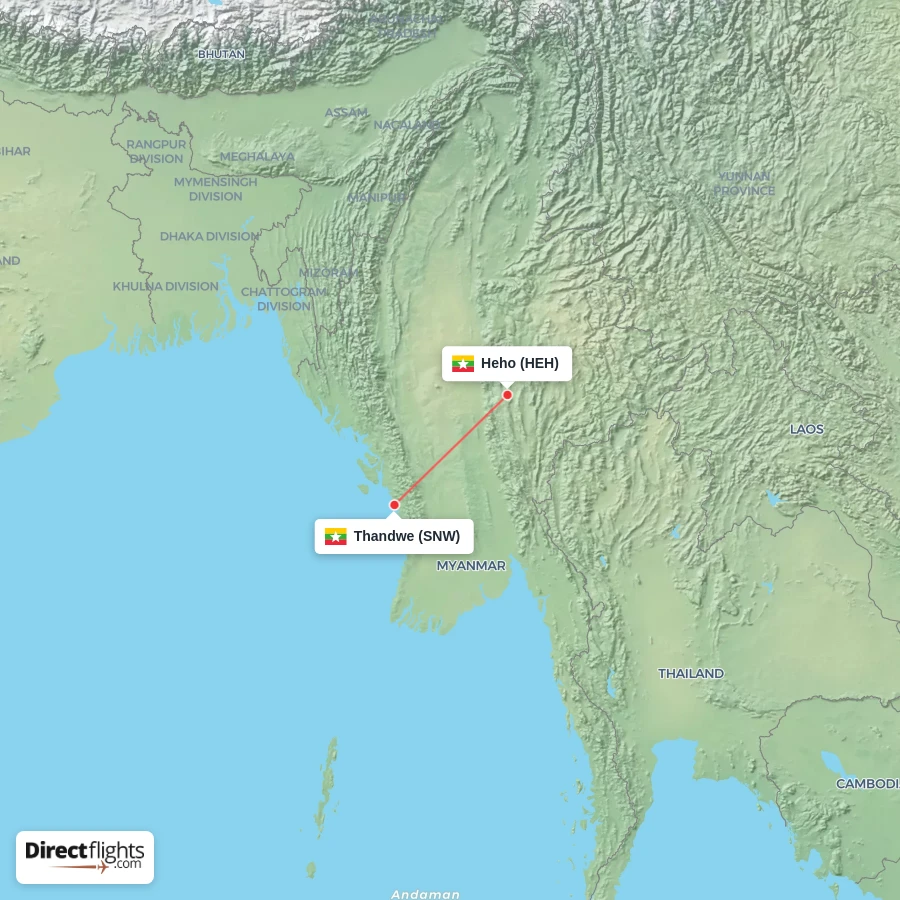 SNW - HEH route map