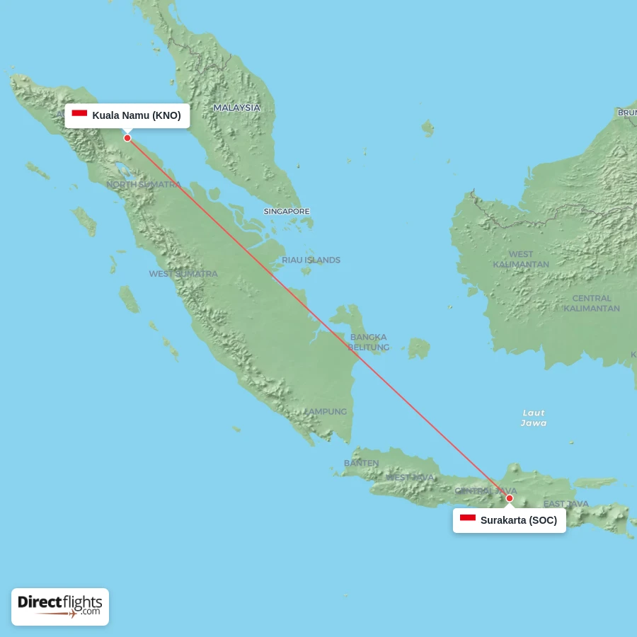 SOC - KNO route map