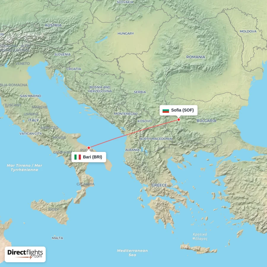 SOF - BRI route map