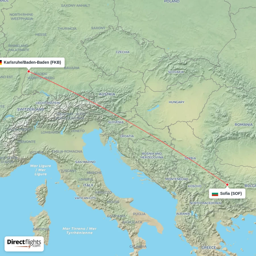 SOF - FKB route map