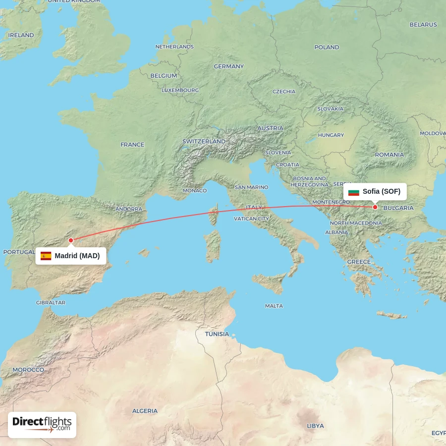 SOF - MAD route map