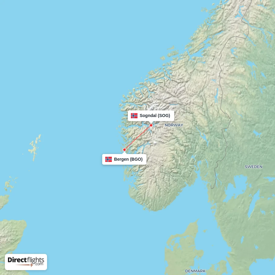 SOG - BGO route map