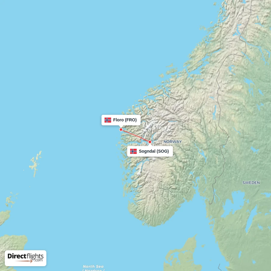 SOG - FRO route map