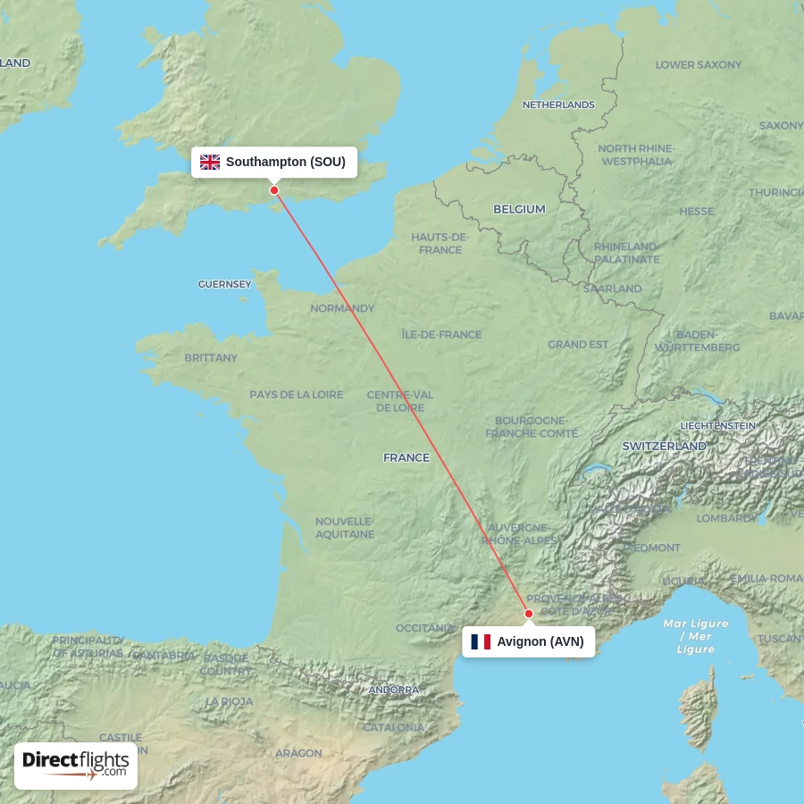 SOU - AVN route map